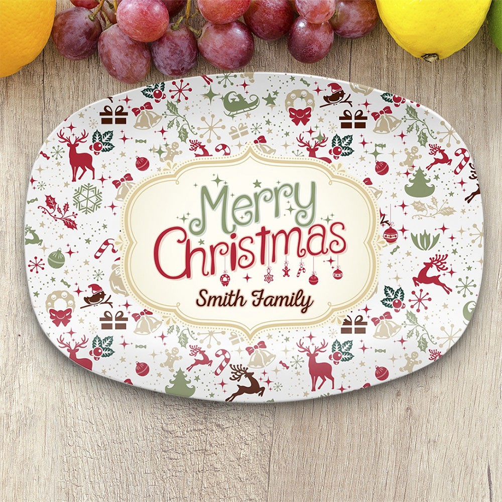 Personalized Family Platter Home Decor For Christmas Day