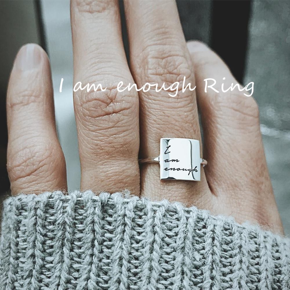 I Am Enough Inspirational Ring