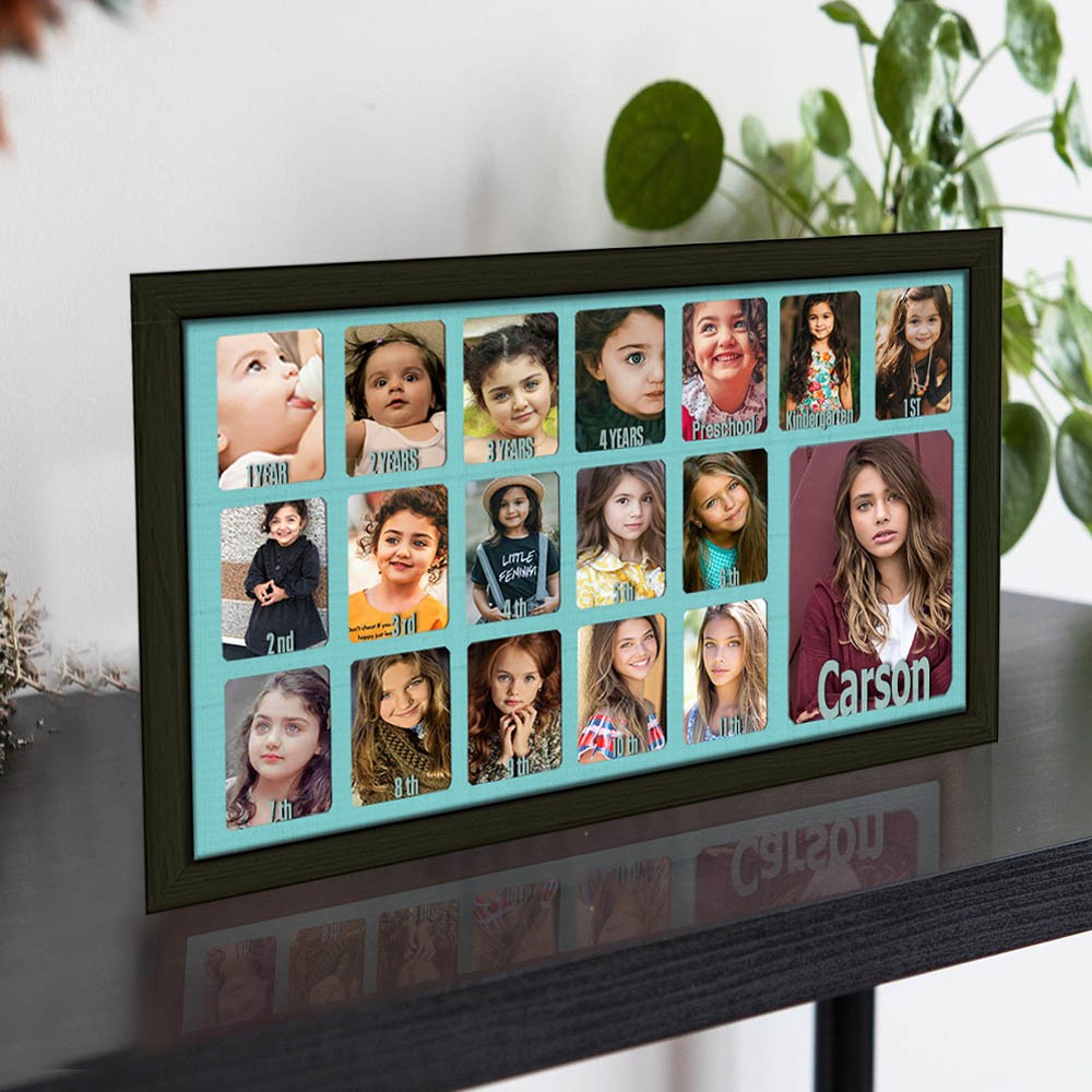 Personalized 3D School Years Photo Frame Display Board Gifts For Girl