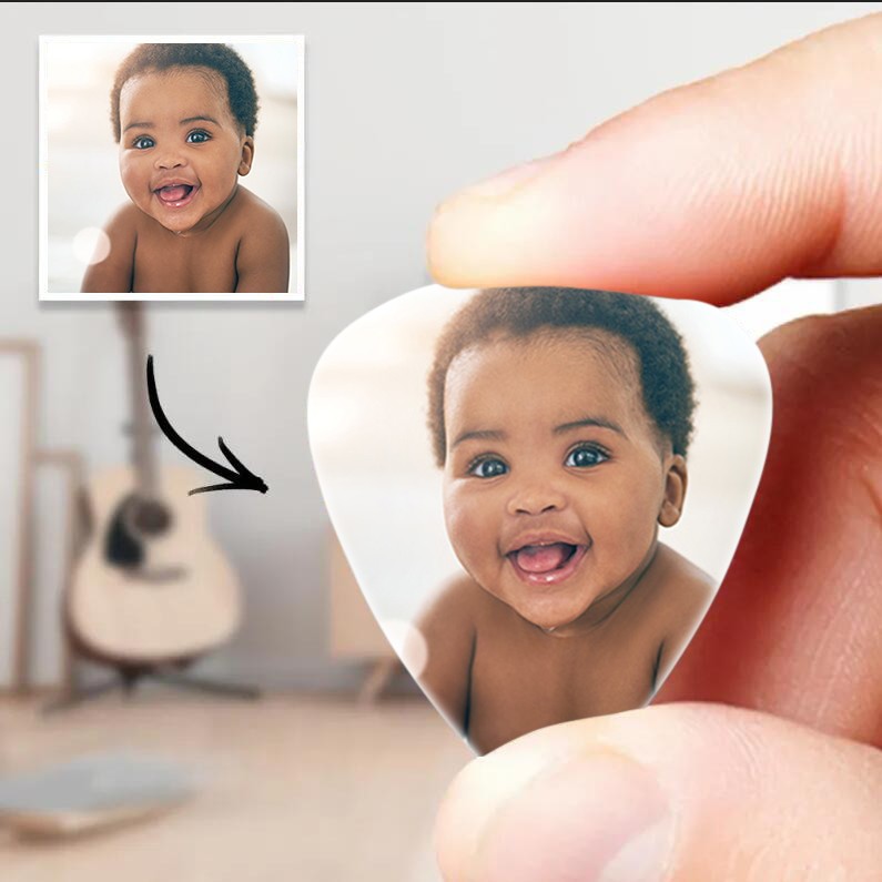 Personalized Guitar Pick with Photo gift