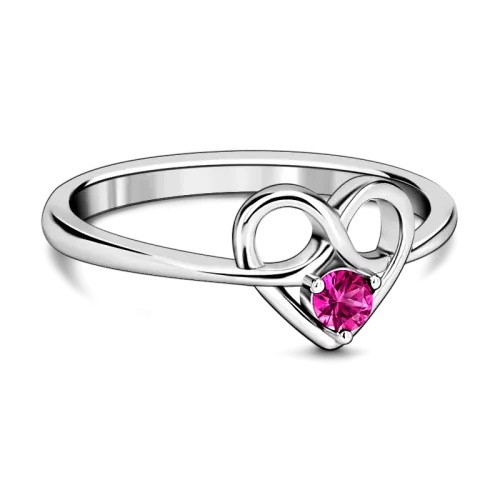 Infinity Love Promise Mother's Ring Silver