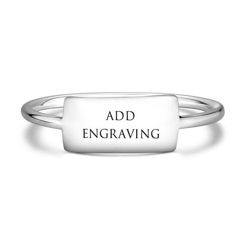 S925 Silver Engraved Promise Ring