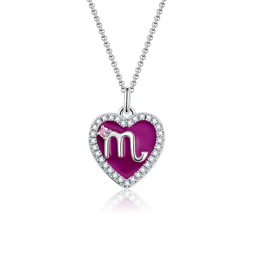 Scorpio - Personalized Heart Photo  Necklace