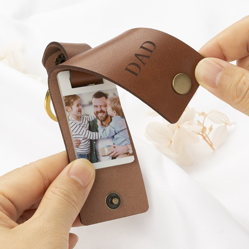 Personalized Photo Keychain For Best Daddy Ever Father's Day
