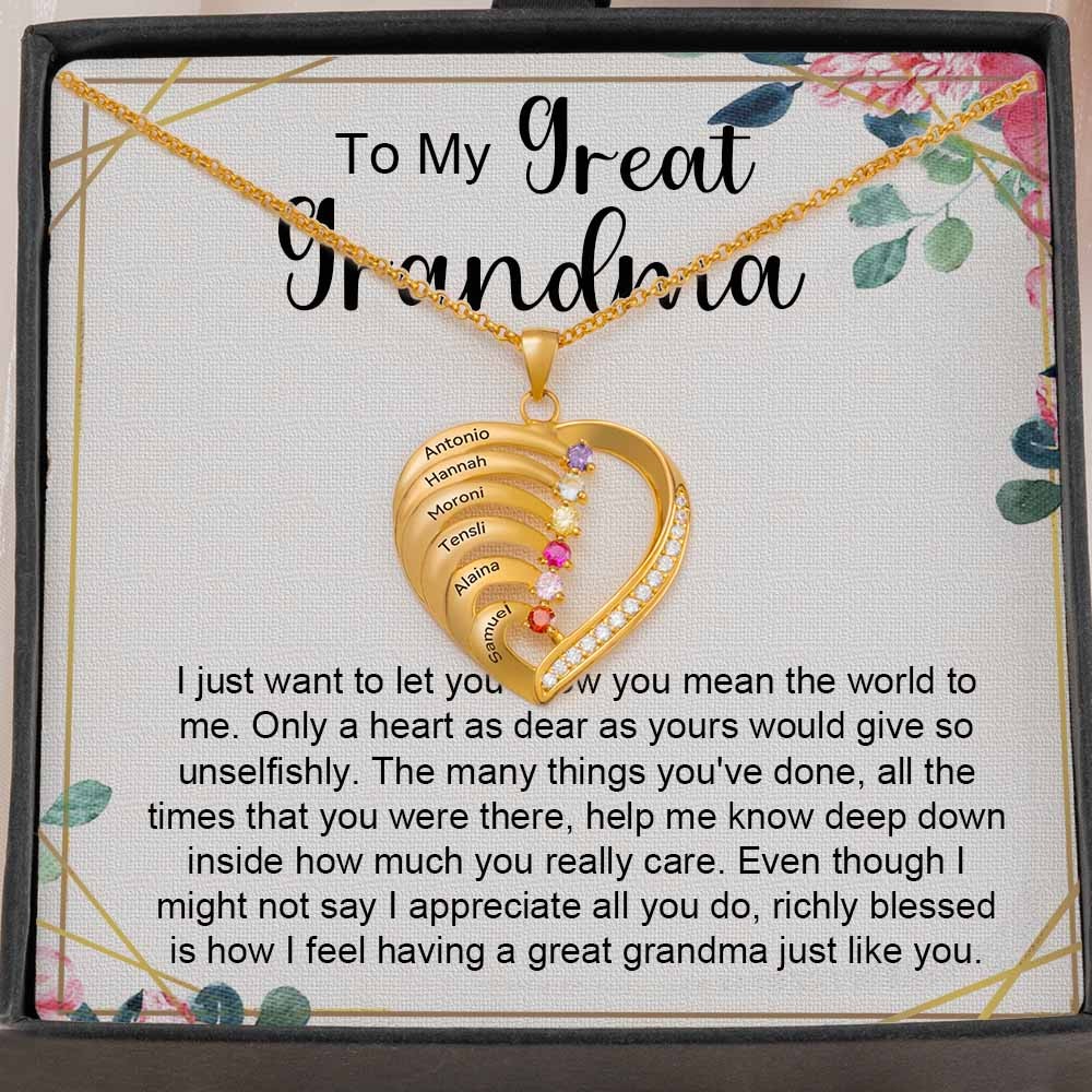 Personalized To My Grandma Necklace Gift Ideas For Grandma Mother's Day Birthday