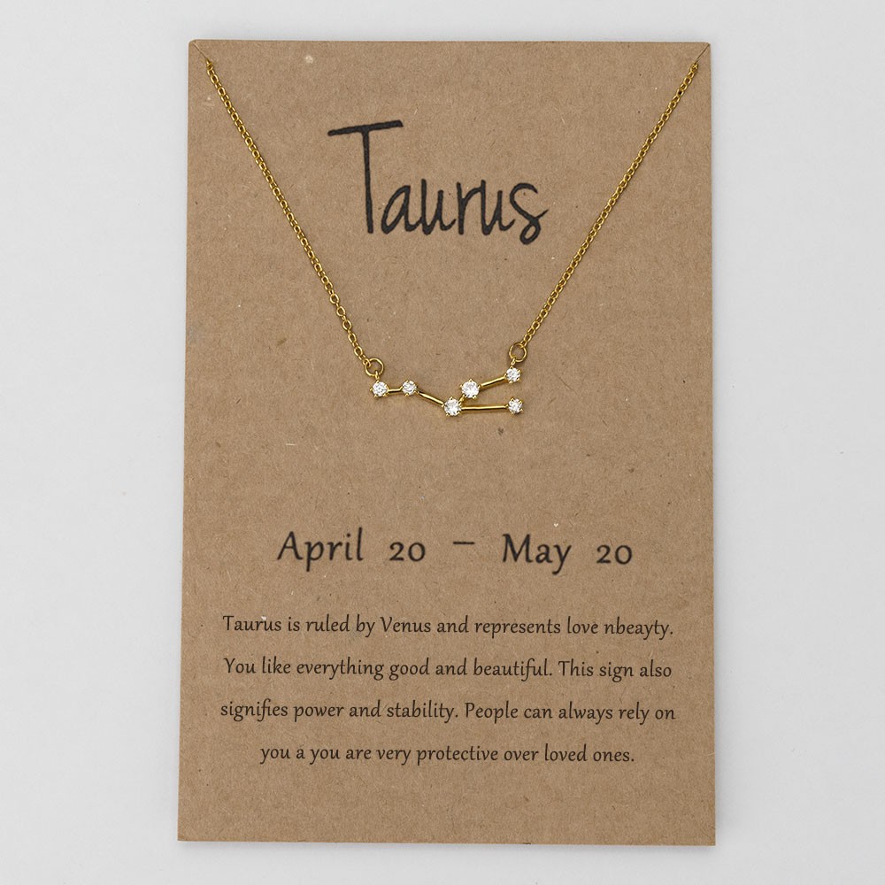 Personalized Constellation Zodiac Celestial Taurus Necklace