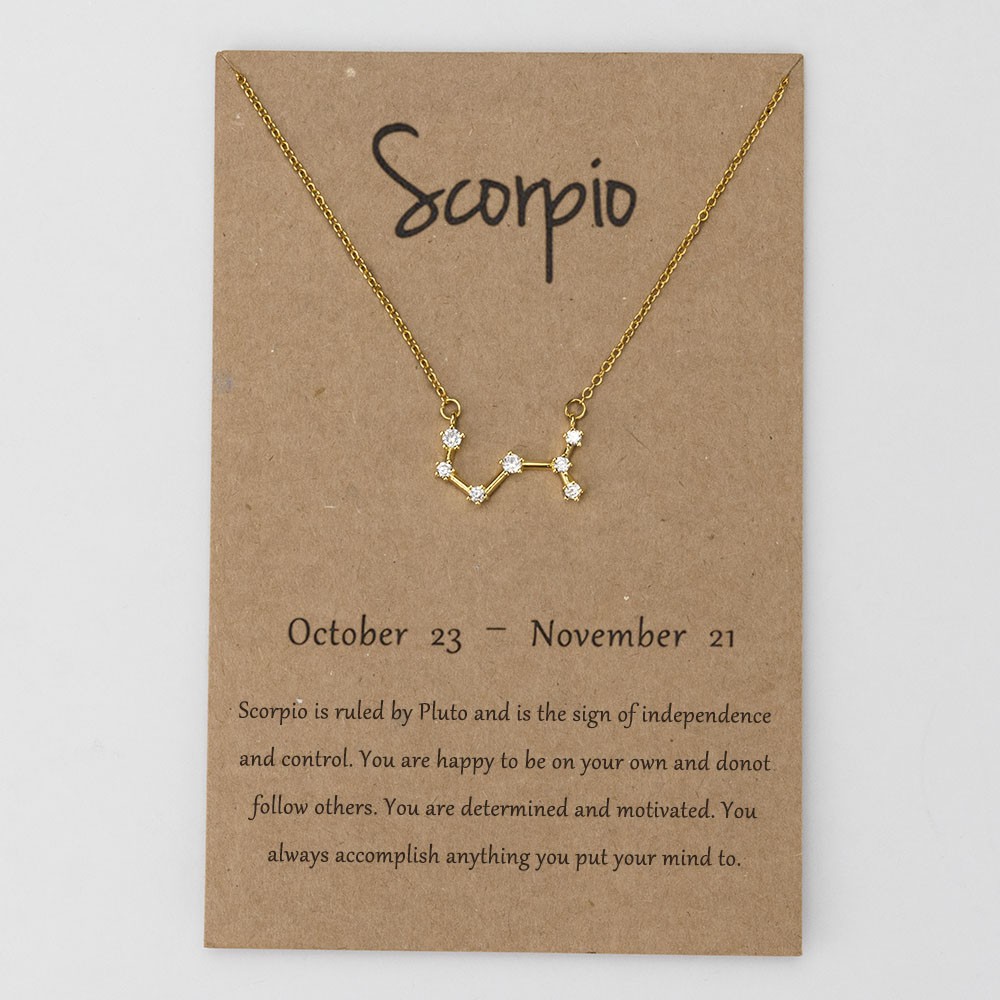 Personalized Constellation Zodiac Celestial Scorpius Necklace