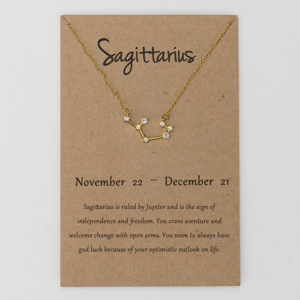 Personalized Constellation Zodiac Celestial Sagittarius Necklace
