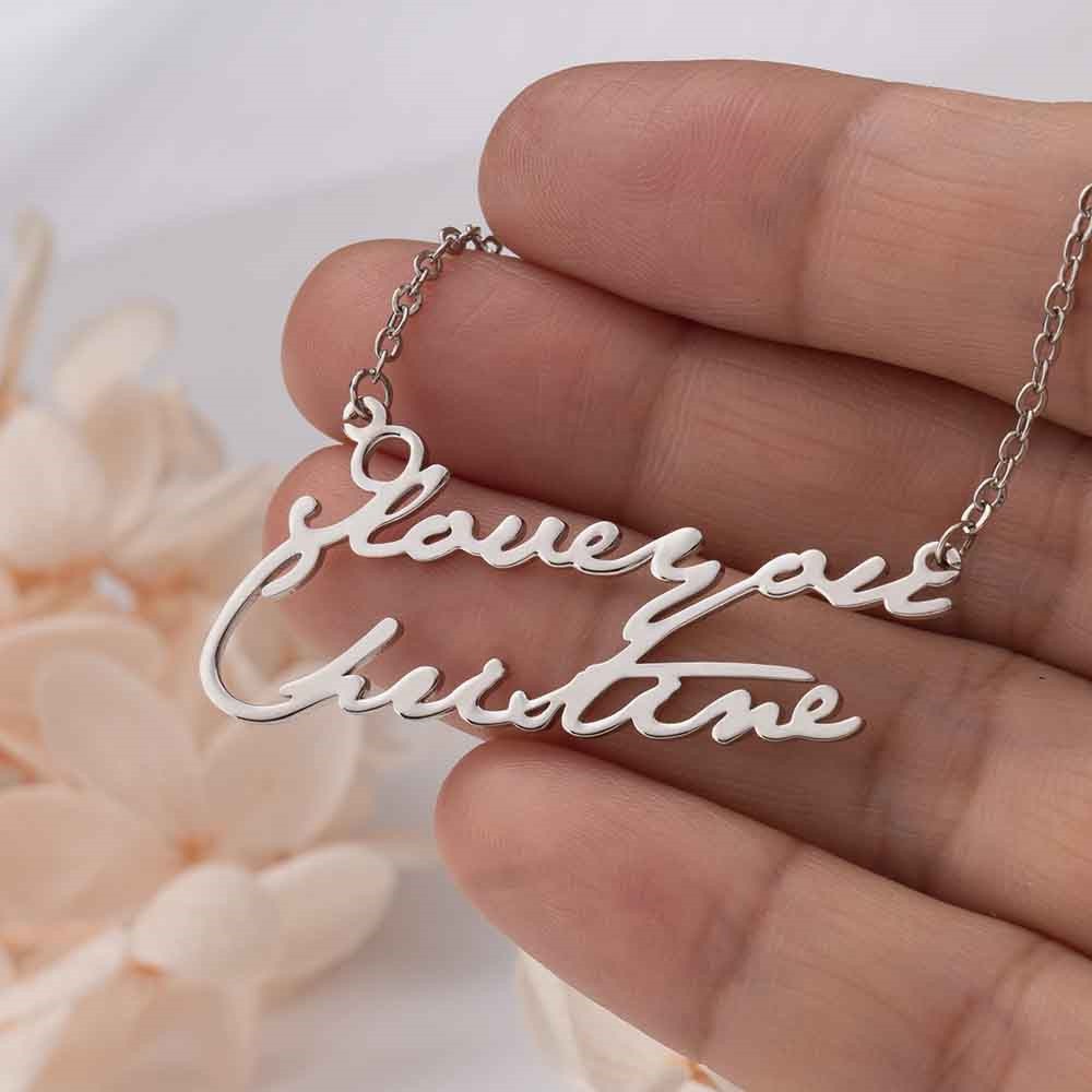 Personalized Engraved Name Necklace For Couple