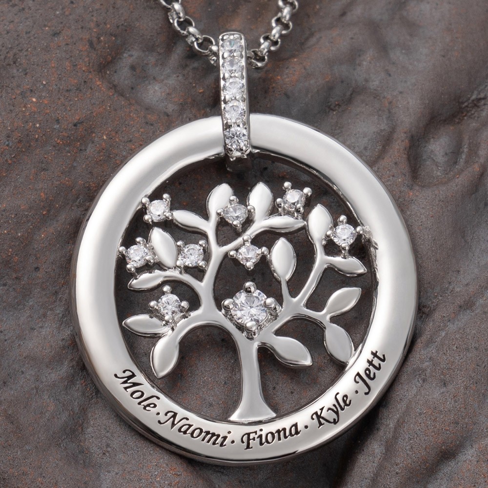 Custom Family Tree of Life Necklaces For Mother's Day Christmas Gift Ideas