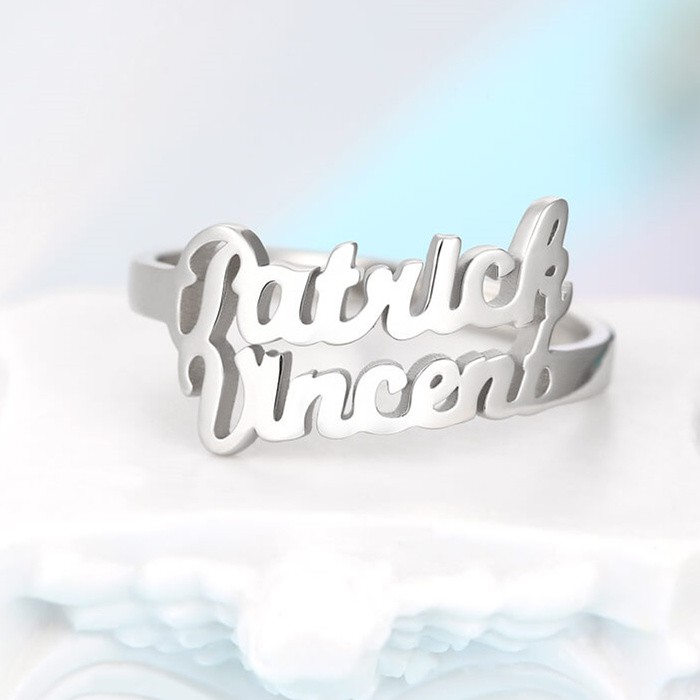 S925 Silver Personalized Name Ring For Her