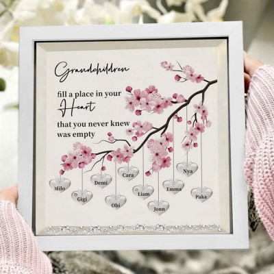 Custom Family Tree Frame With Grandchildren Names Grandchildren Fill a Place For Anniversary New Home