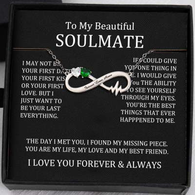 Personalized To My Soulmate Infinity Necklace