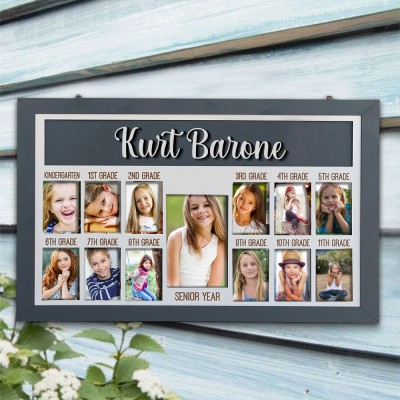 Personalized 3D K-12 School Years Photo Frame Display Back to School Gifts