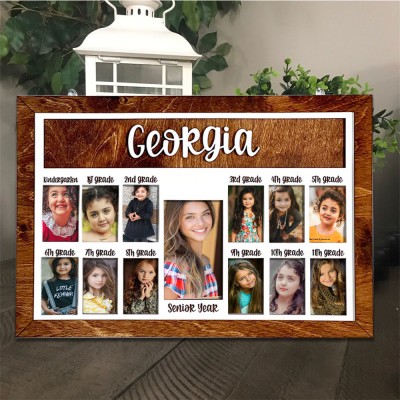 Personalized 3D K-12 School Years Photo Frame Display Back to School Gifts