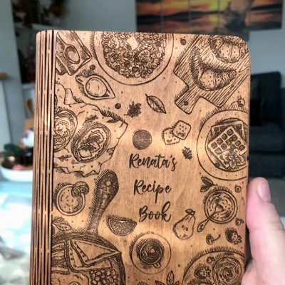 Personalized Family Wooden Recipe Book For Mom Grandma Christmas Day Gift Ideas