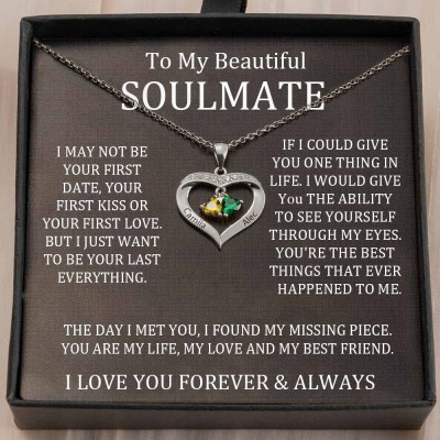 Custom To My Soulmate Necklace Gift Ideas For Her Anniversary Birthday Valentine's Day