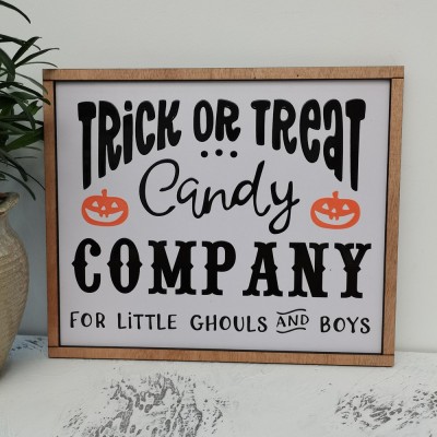 Halloween Trick or Treat 3D Sign Farmhouse Tiered Tray Decor