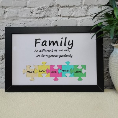 Personalised Mothers Day Gift You Are The Piece That Holds Us Together Puzzles Pieces Name Sign Home Decor