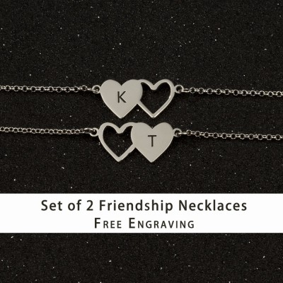 Personalized Two Best Friend Sister Friendship Necklaces For 2