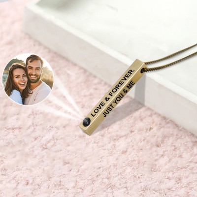 Personalized Photo Projection Necklace For Him Her Valentine's Day