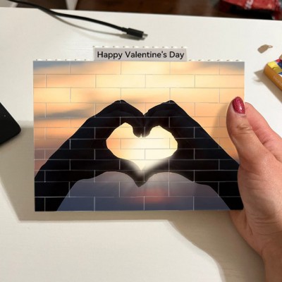 Personalized Photo Block Puzzle Building Brick Anniversary Valentine's Day Gift Ideas