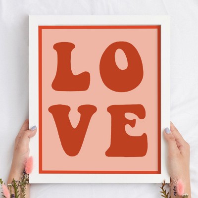 Love Wall Print Wooden Sign Frame Wall Art Home Decor