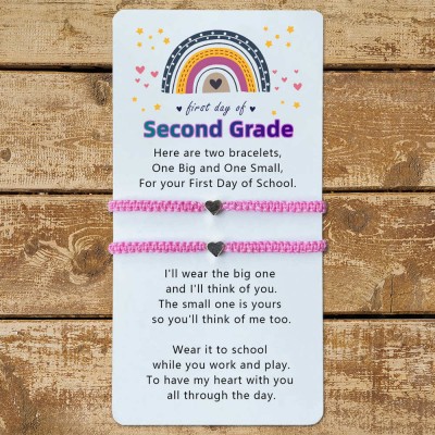 First Day of Second Grade Back to School Bracelets Mommy and Me Gifts