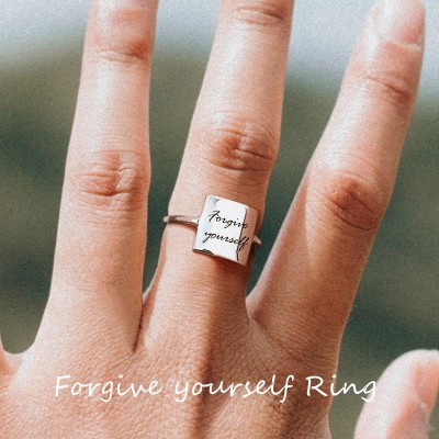 Forgive Yourself Inspirational Ring