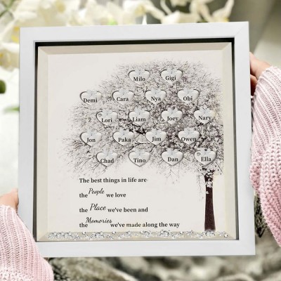 Custom Family Tree Frame With Names Anniversary New Home Decor For Mom Grandma The Best Things in Life