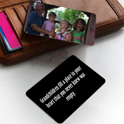Personalized Metal Wallet Photo Card Love Note Anniversary Gift For Papa