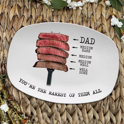 Custom Funny Serving BBQ Platter For Dad First Father's Day Gift Ideas