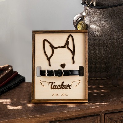 Personalized Loss of Pet Collar Frame  Memorial Gift For Pet Lovers