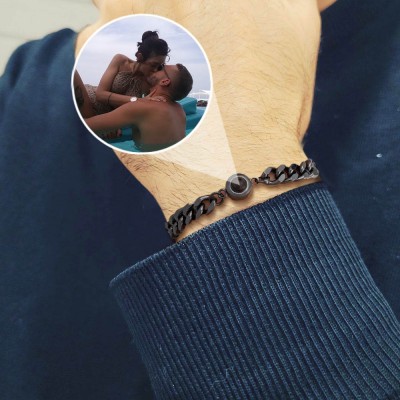 Personalized Memorial Photo Projection Bracelet Gift Ideas For Her and Him Anniversary