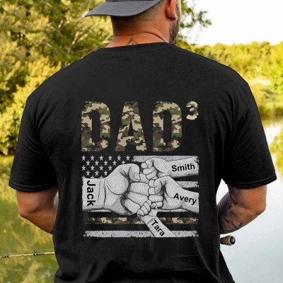 Personalized Fist Bump Shirt With Kids Name For Father's Day Gift Ideas