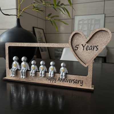 5 Years Personalized Sculpture Figurines Happy 5th Anniversary Gift Ideas