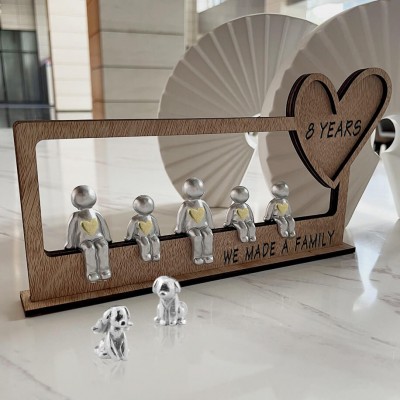 8 Years We Made A Family Personalized Sculpture Figurines 8th Anniversary Gift Ideas