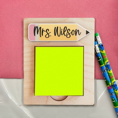 Personalized Sticky Note Holder Teacher Appreciation Gift