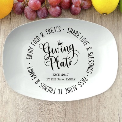 Personalized Giving Platter Share Love and Blessings