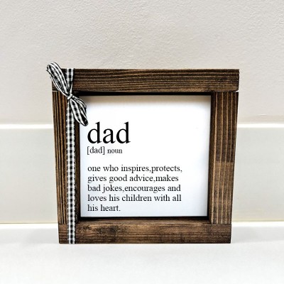 Personalized Dad Definition Print Frame Father's Day
