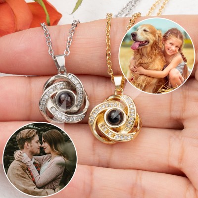 Custom Photo Projection Charm Necklace For Wife Soulmate Valentine's Day Gift