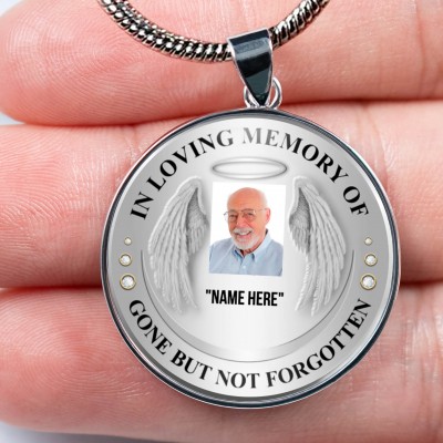 Personalized In Loving Memory Of Photo Necklace