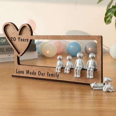 20 Years Love Made Our Family Personalized Sculpture Figurines Christmas Gift