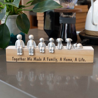 Personalized Sculpture Figurines Anniversary Christmas Gift Our Little Family