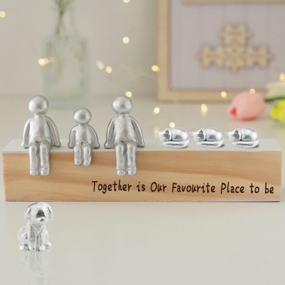 Tin Sculpture Figurines Anniversary Gift Together is Our Favorite Place To Be