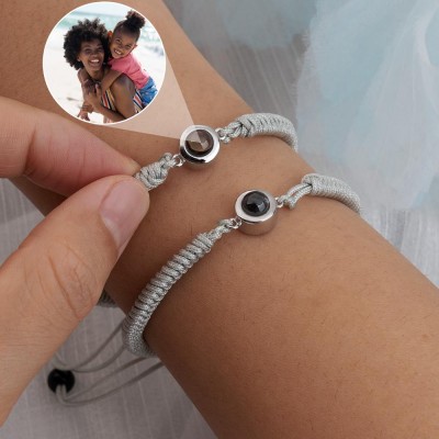 Personalized Photo Projection Charm Bracelet For Mother's Day