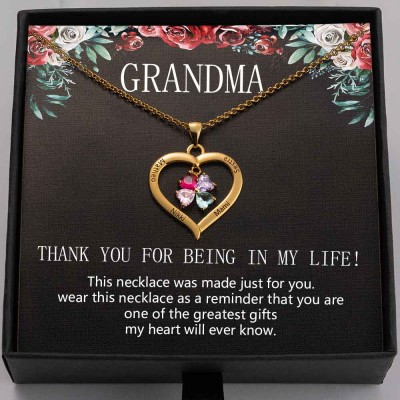 To My Grandma Necklace Gift From Grandchildren Gift Ideas For Grandma Mother's Day