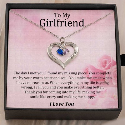 To My Girlfriend Necklace Gift Ideas For Her Anniversary Birthday Valentine's Day