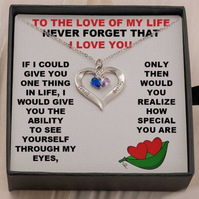 Personalized To The Love Of My Life Necklace Gift Ideas For Anniversary Birthday Valentine's Day