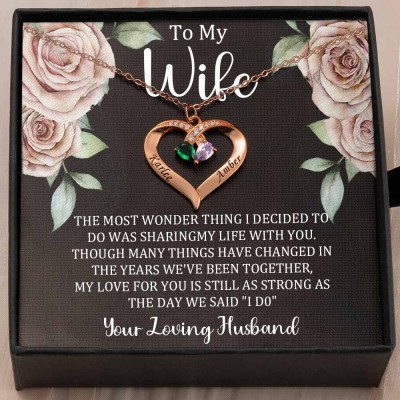 To My Wife Necklace Gift Ideas For Her Anniversary Birthday Valentine's Day